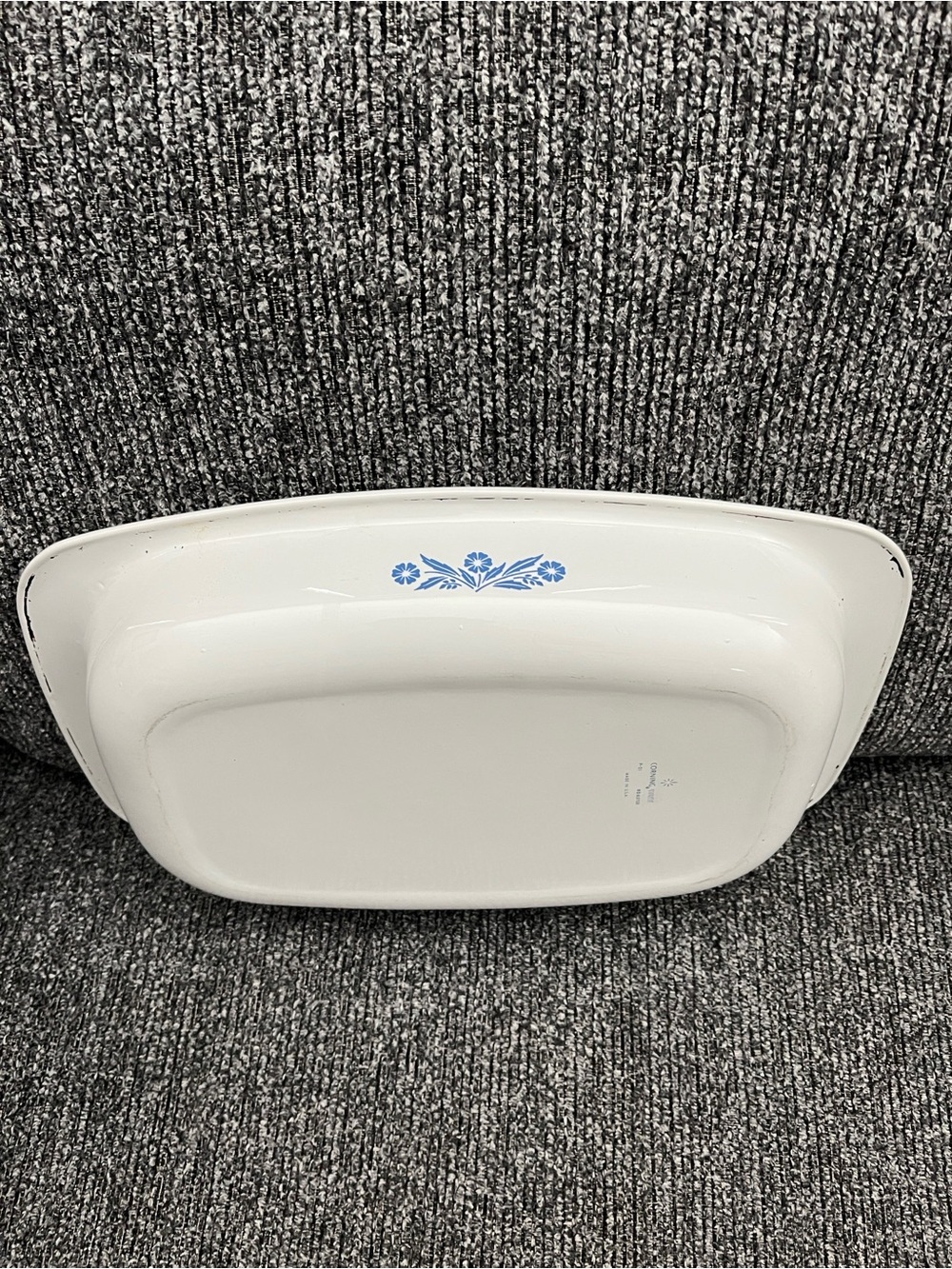 Vntg 1966-69 Blue Cone Flower Corningware Roaster